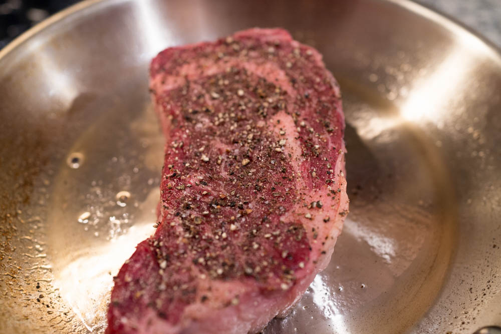 Steak in the pan